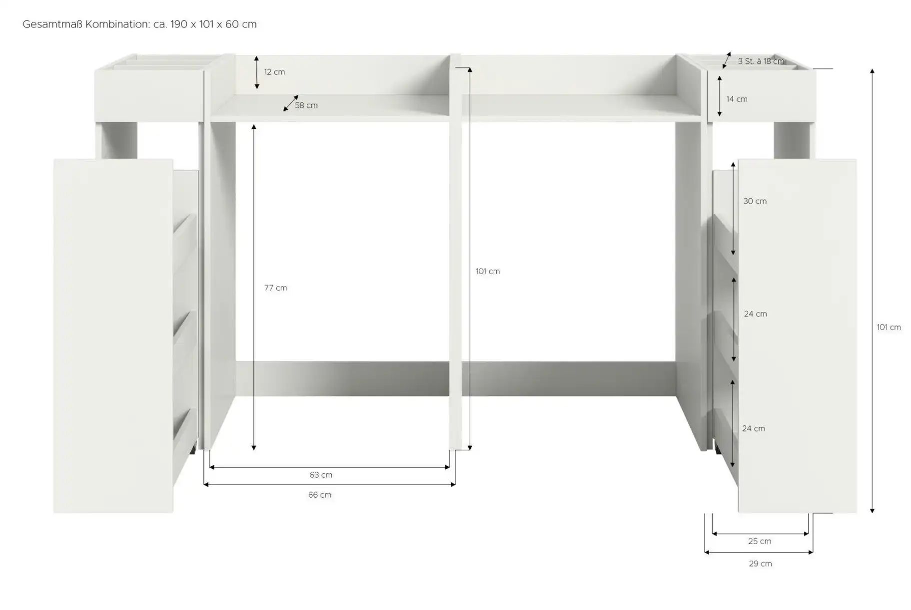 xonox.home Badezimmerspiegelschrank Waschmaschinenumbau Set Free III günstig online kaufen