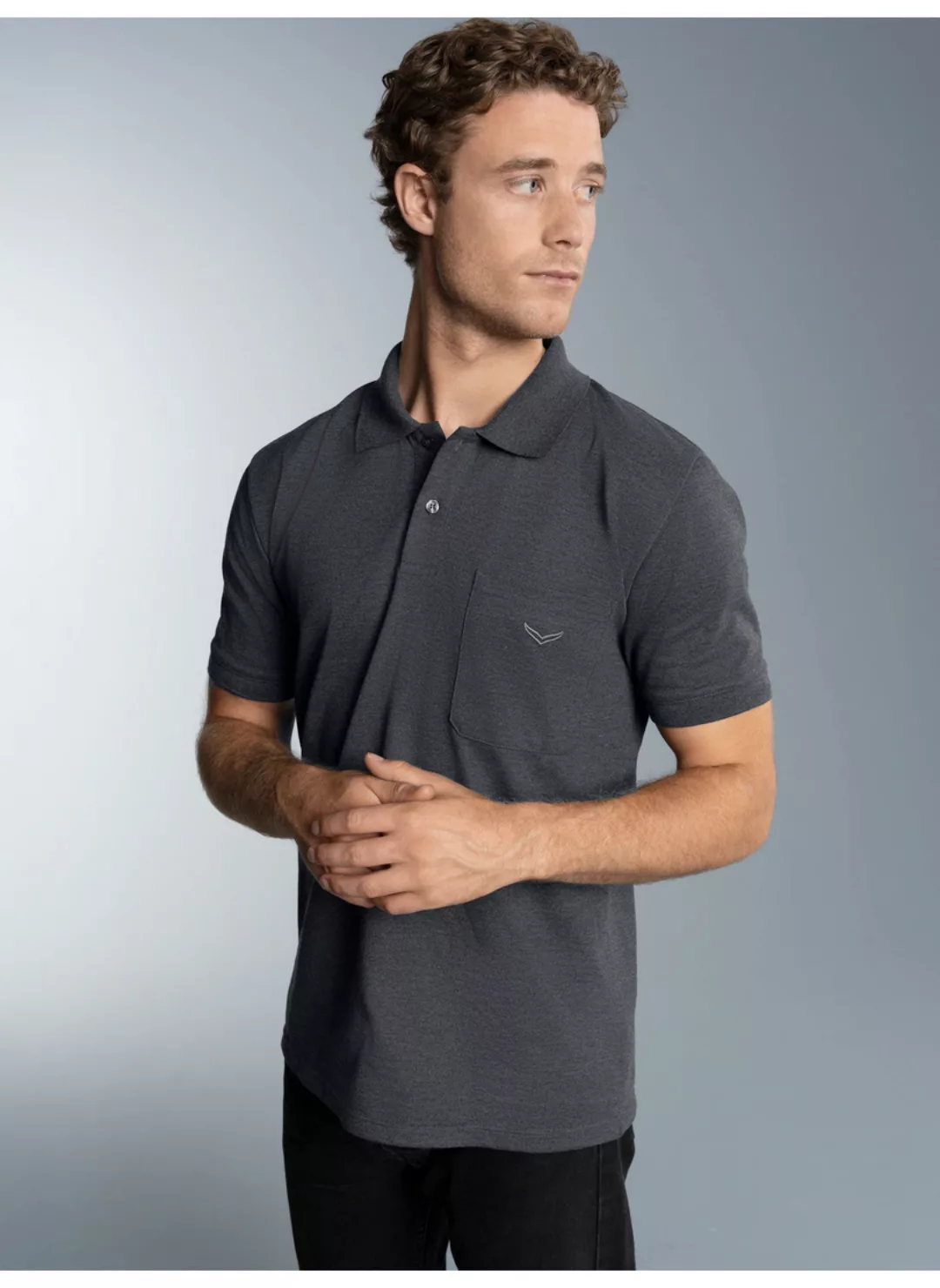 Trigema Poloshirt "TRIGEMA Polohemd mit Brusttasche", (1 tlg.) günstig online kaufen