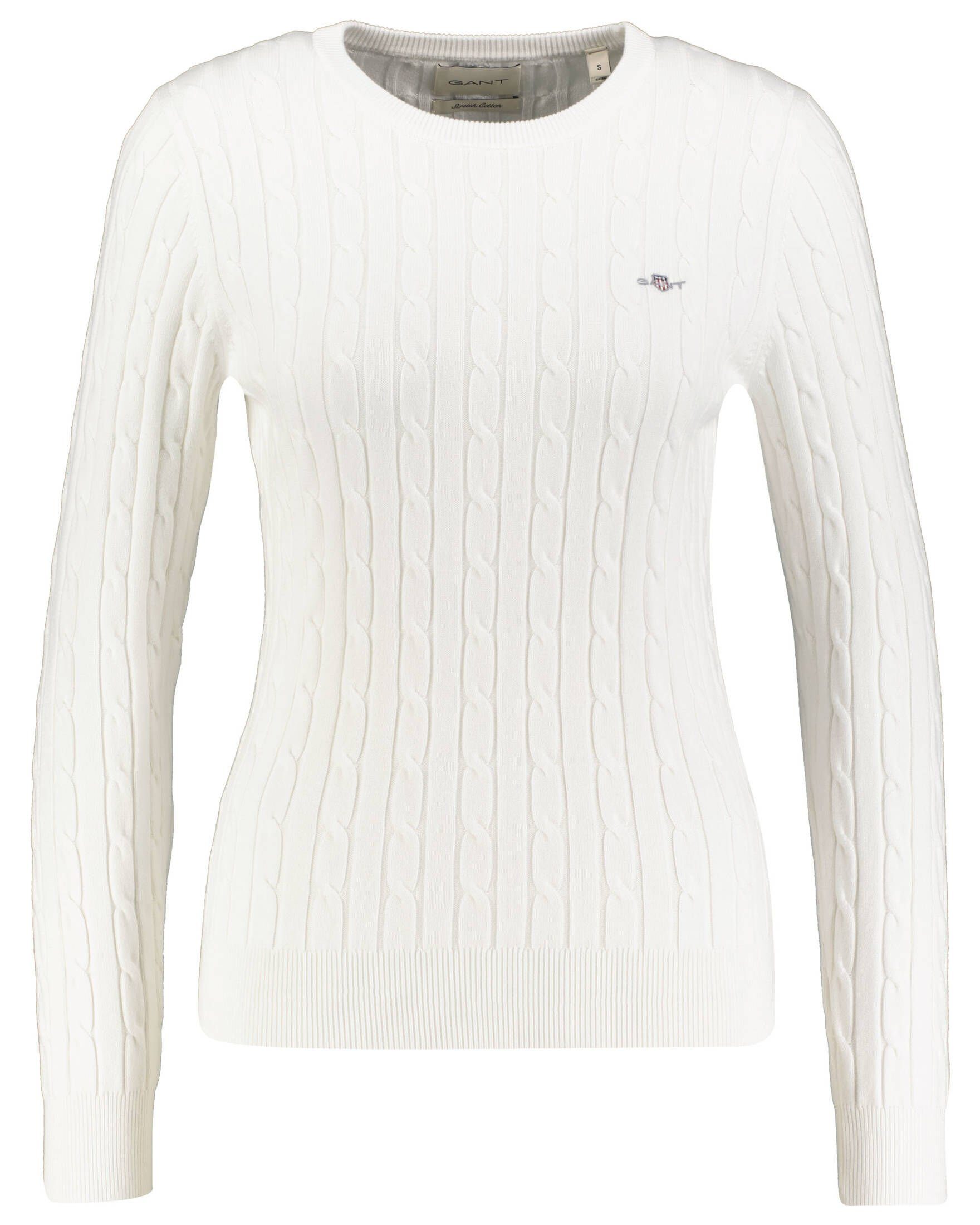 Gant Strickpullover STRETCH COTTON CABLE C-NECK günstig online kaufen