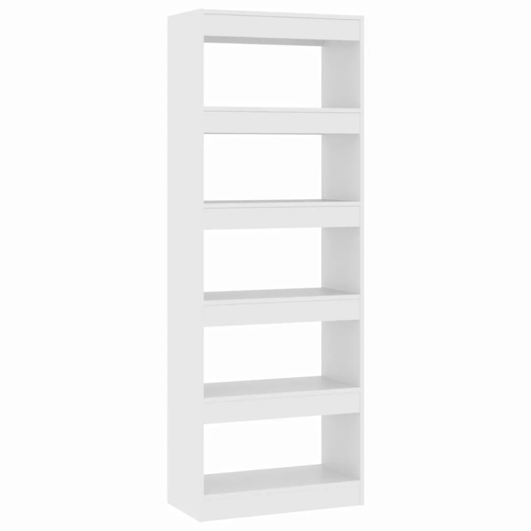Vidaxl Bücherregal/raumteiler Weiß 60x30x166 Cm Spanplatte günstig online kaufen