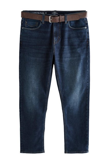 Next Slim-fit-Jeans Slim Fit Motionflex-Jeans mit Gürtel (2-tlg) günstig online kaufen