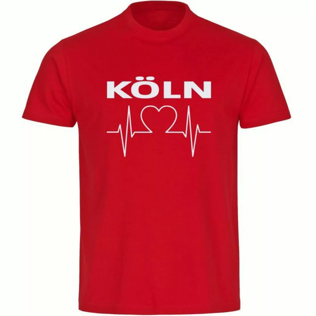 multifanshop T-Shirt Herren Köln - Herzschlag - Männer günstig online kaufen