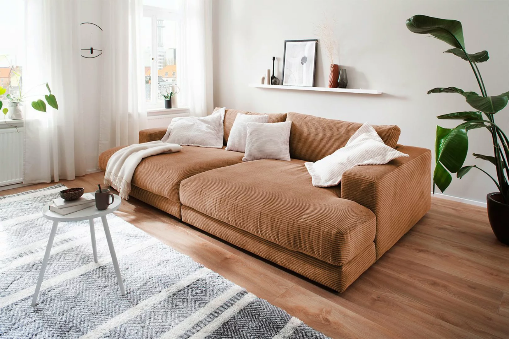 KAWOLA Big-Sofa MADELINE, Couch Stoff oder Cord verschiedene Ausführungen günstig online kaufen