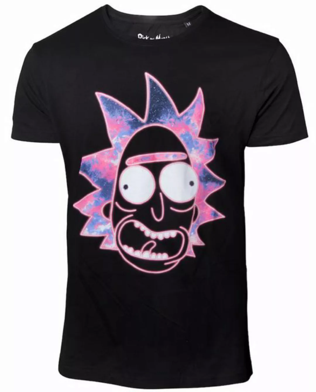 Rick and Morty Print-Shirt Rick & Morty T-Shirt Schwarz Neon Herren S M L X günstig online kaufen