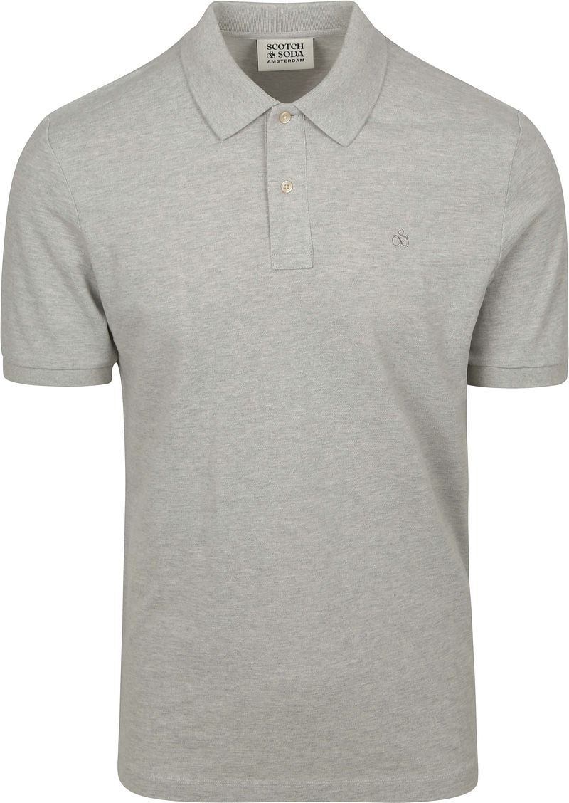 Scotch And Soda Core Piqué Poloshirt Grau - Größe XL günstig online kaufen