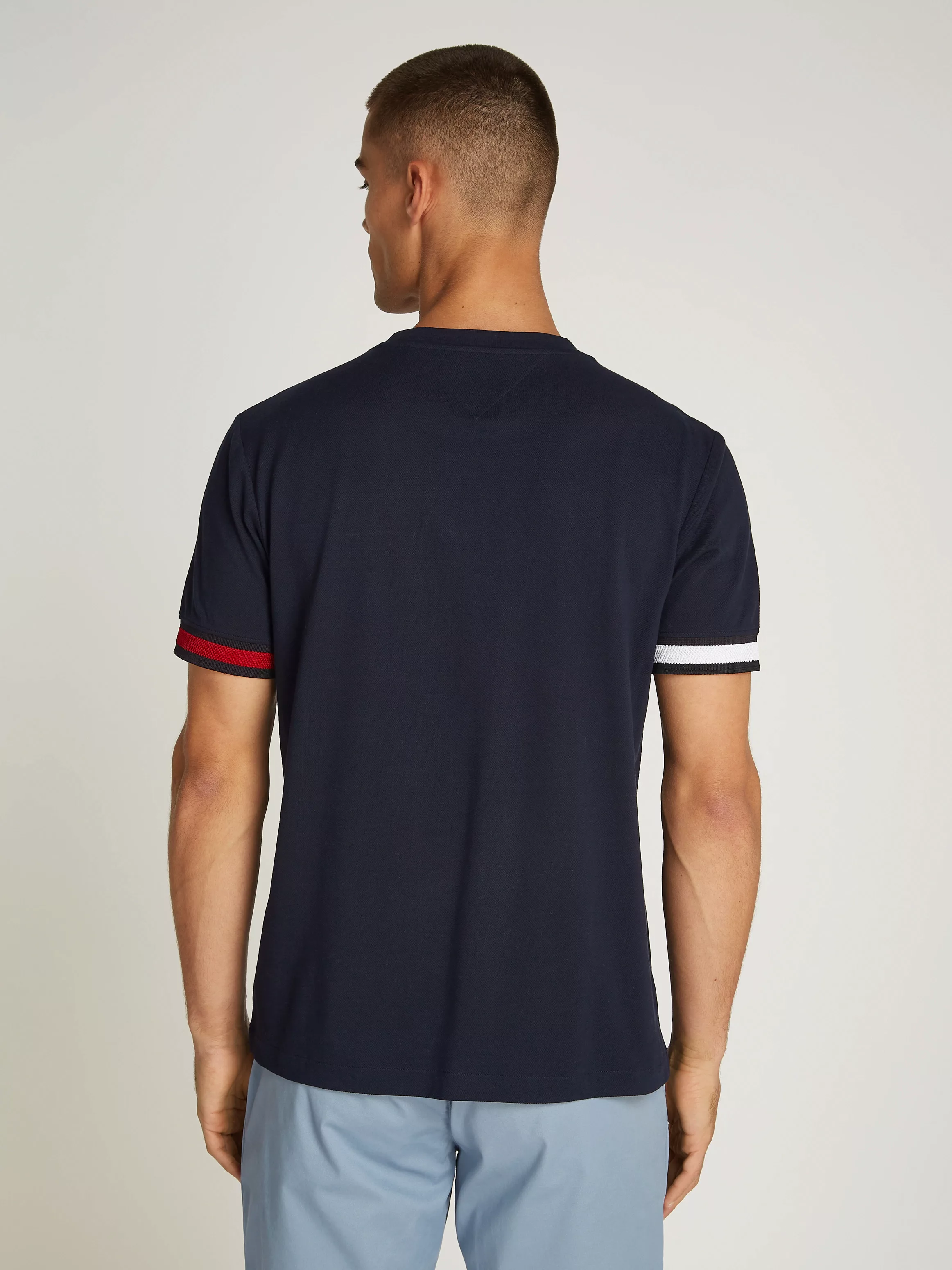 Tommy Hilfiger T-Shirt "GLOBAL STRIPE FLAG CUFF TEE" günstig online kaufen