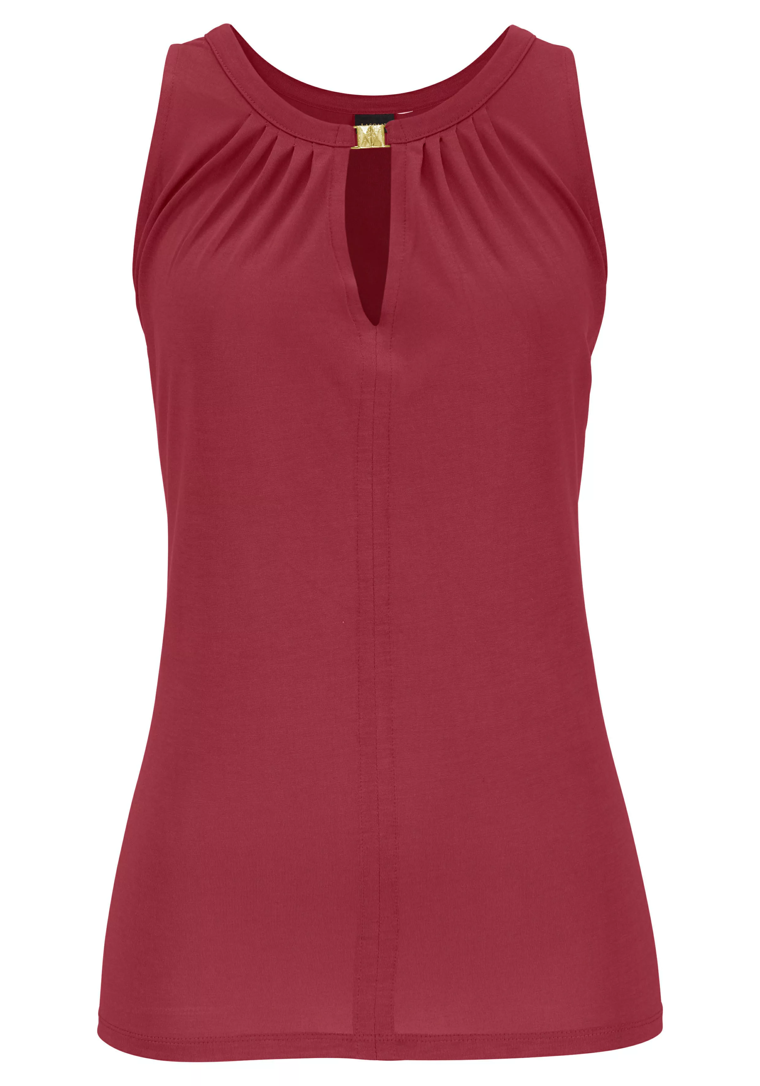 LASCANA Tanktop mit Zieraccessoire, lässiges Blusentop, elegant günstig online kaufen