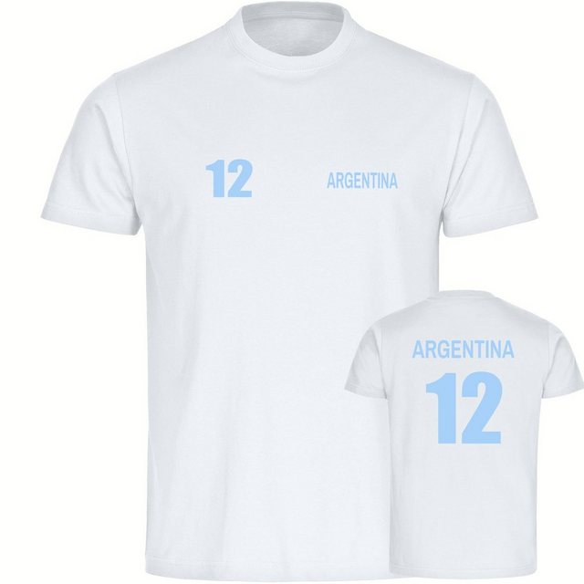 multifanshop T-Shirt Herren Argentina - Trikot 12 - Männer günstig online kaufen