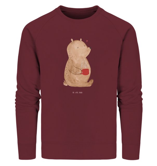 Mr. & Mrs. Panda Longpullover Größe S Bär Morgenkaffee - Burgundy - Geschen günstig online kaufen