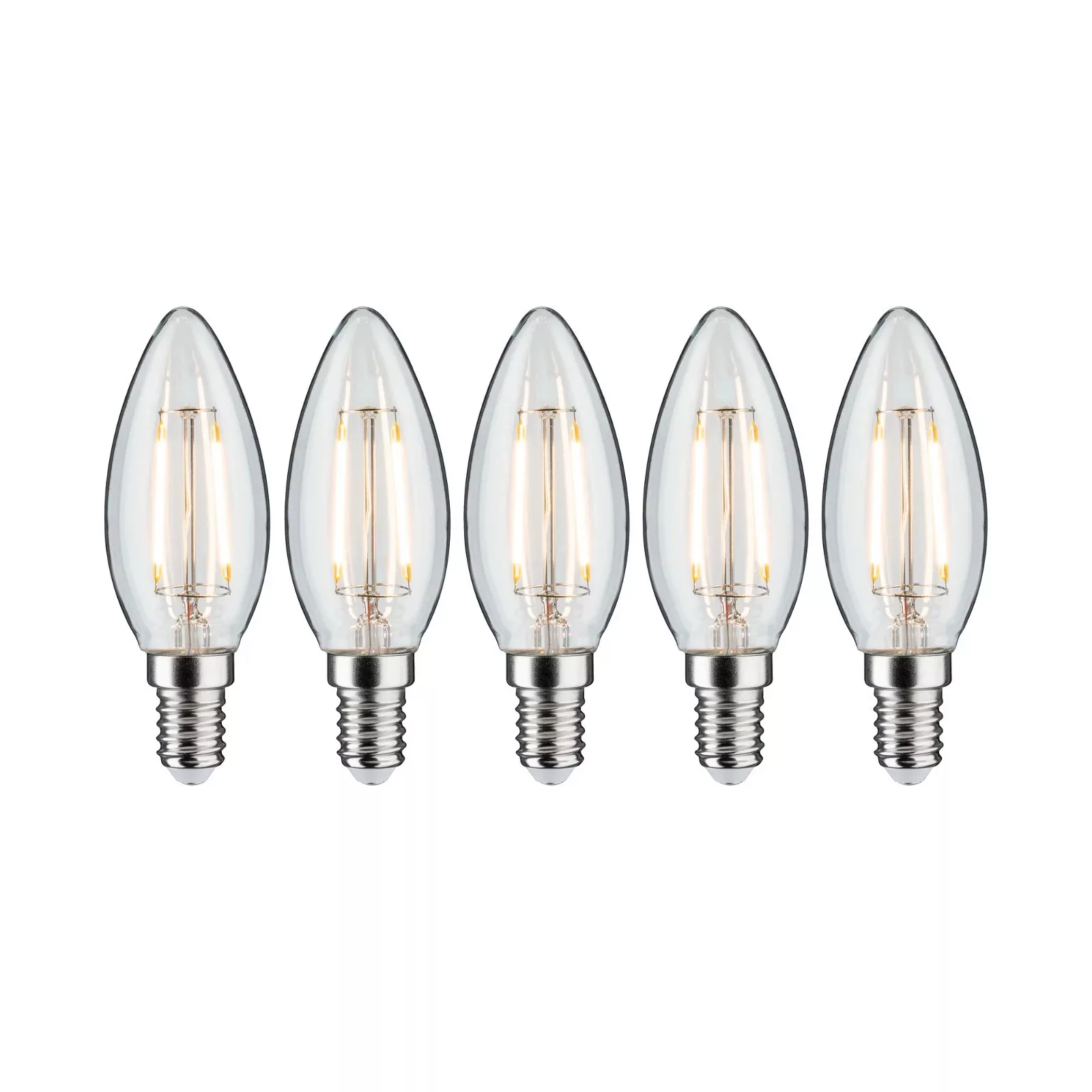Paulmann "Filament Bundle LED Kerze E14 230V 5x250lm 5x2,6W 2700K Klar" günstig online kaufen