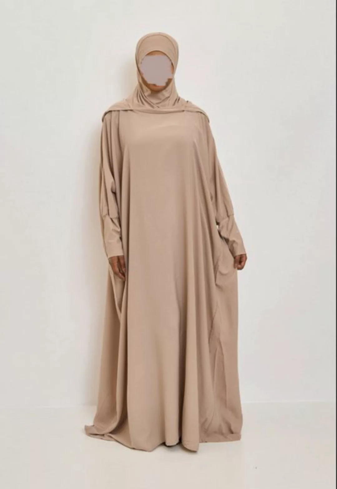 Aymasal Maxikleid Einteiliger Jilbab Hoodie Gebetskleid integrierter Hijab günstig online kaufen