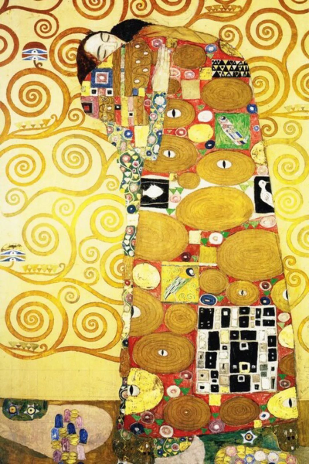 Poster / Leinwandbild - Gustav Klimt: Die Umarmung günstig online kaufen