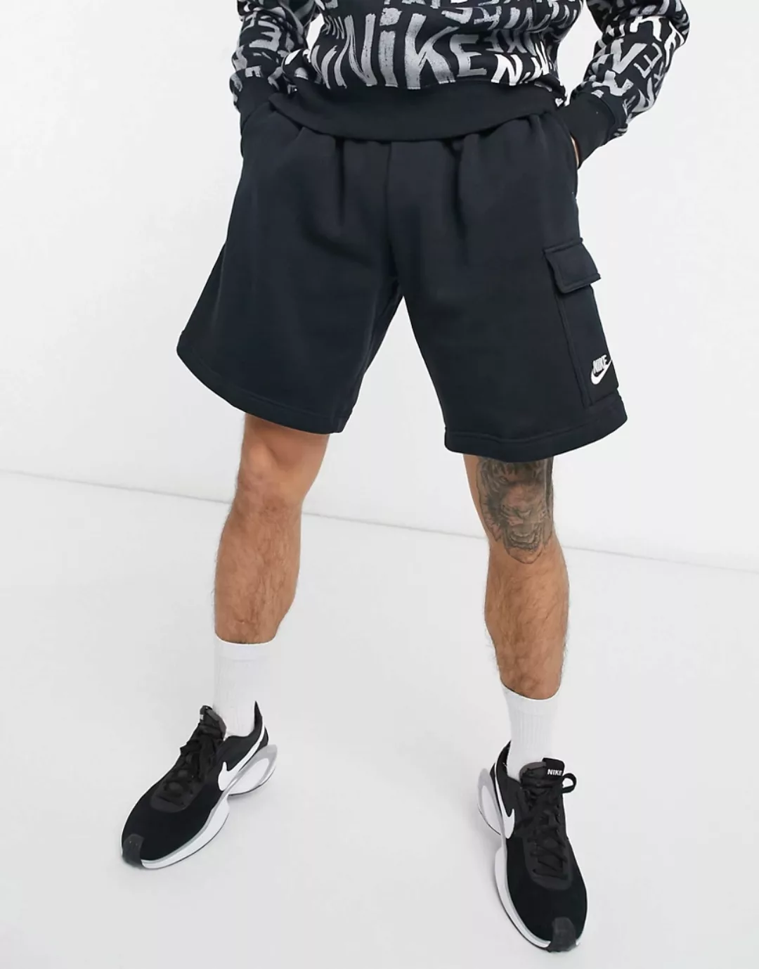 Nike – Club – Cargo-Shorts in Schwarz günstig online kaufen