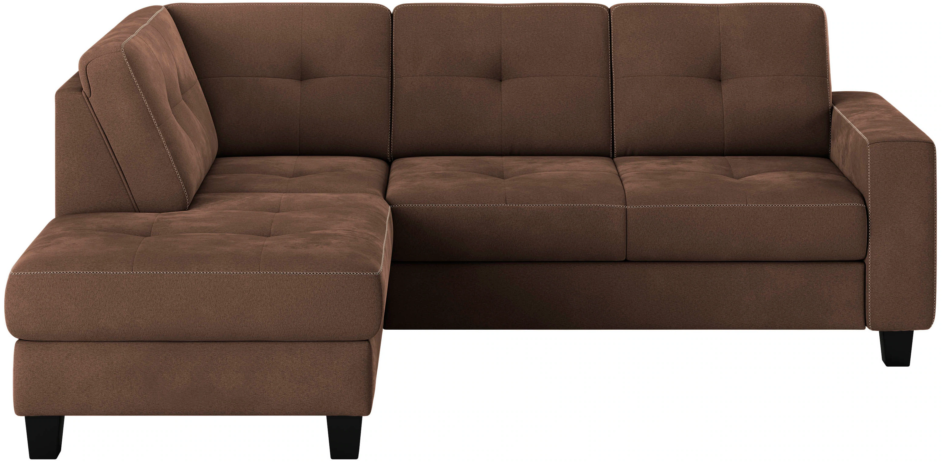 Places of Style Ecksofa »Varese«, Kreuznaht in beige günstig online kaufen