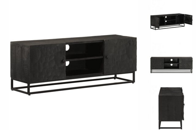 vidaXL TV-Schrank TV-Schrank Schwarz 110x30x40 cm Massivholz Mango und Eise günstig online kaufen