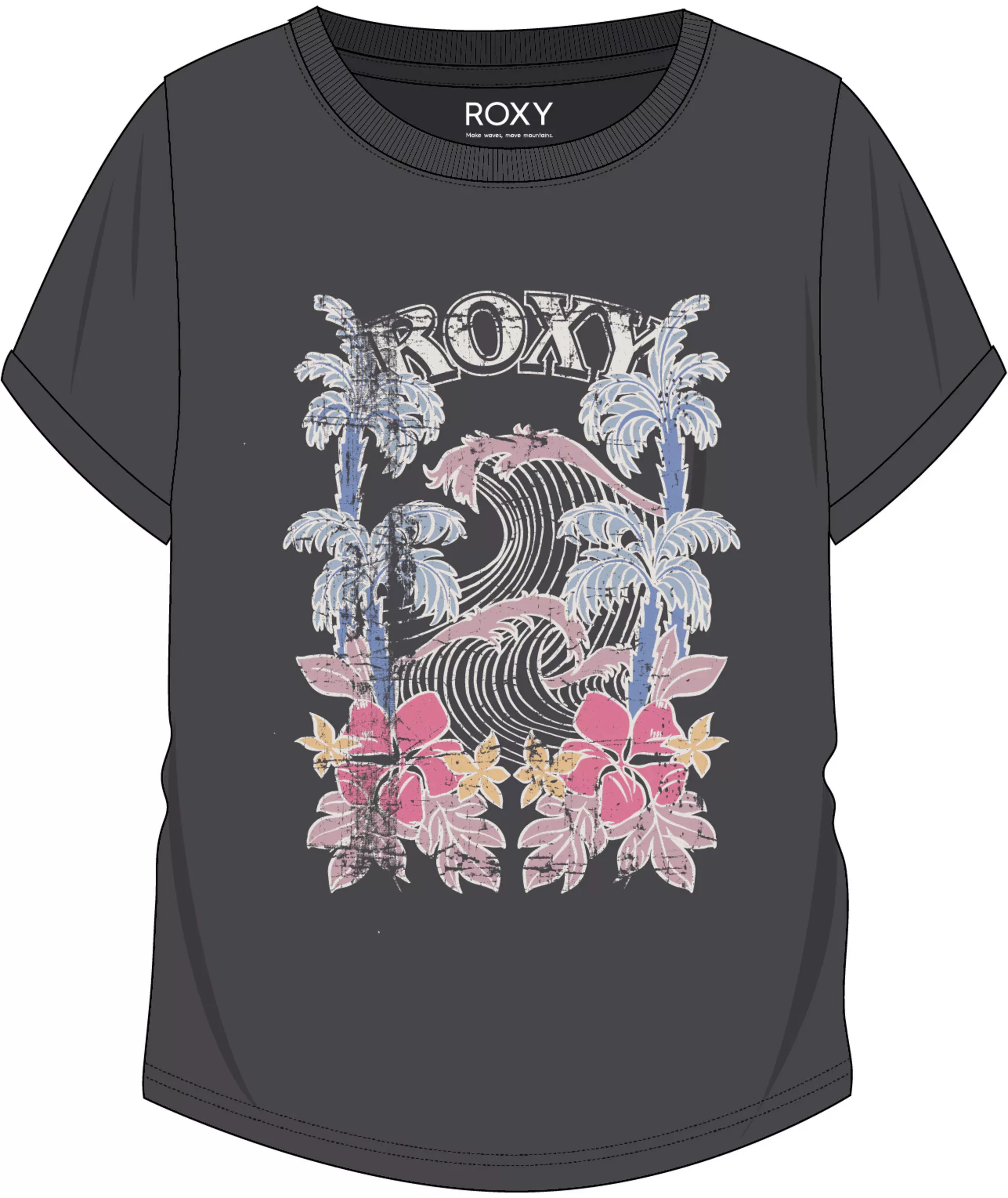 Roxy Print-Shirt Roxy Oceanregular Poster - T-Shirt für Frauen XS, Phantom günstig online kaufen