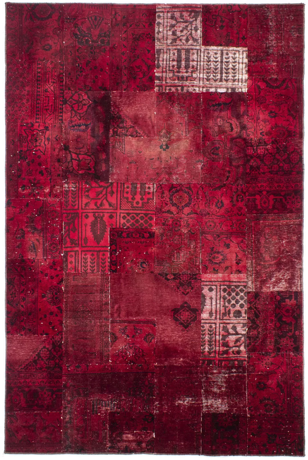 morgenland Teppich »Patchwork - 293 x 194 cm - dunkelrot«, rechteckig günstig online kaufen