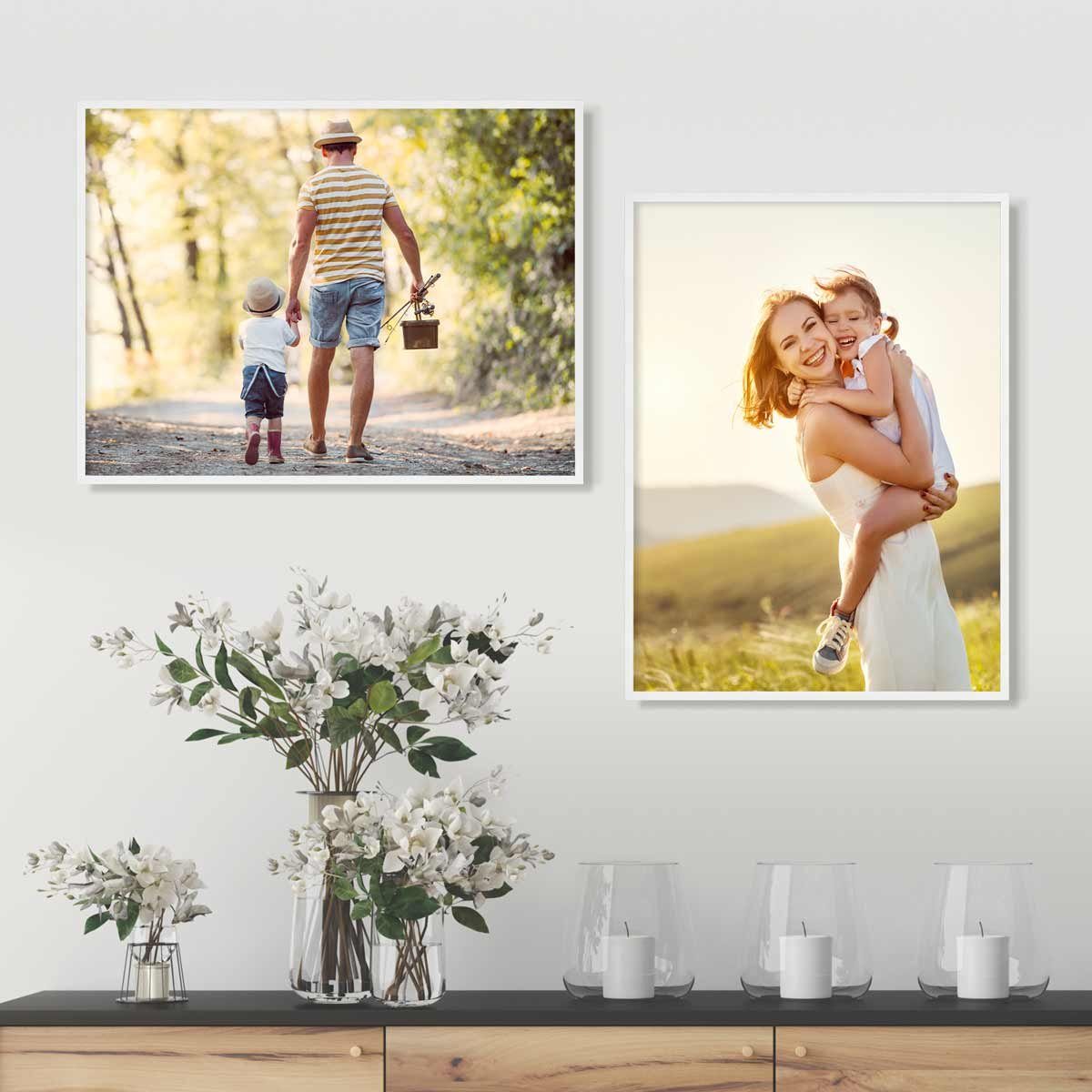 PHOTOLINI Bilderrahmen 2er Set Massivholz-Rahmen Modern günstig online kaufen