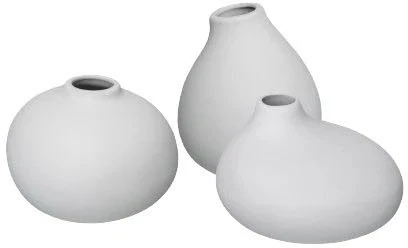 BLOMUS Dekovase "NONA, aus Porzellan, unglasiert", (Set, 3 St.), Vase in 3 günstig online kaufen