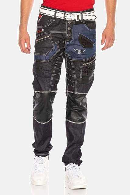 Cipo & Baxx Straight-Jeans "DENIM", Straight Fit-Jeans im stylischen Design günstig online kaufen