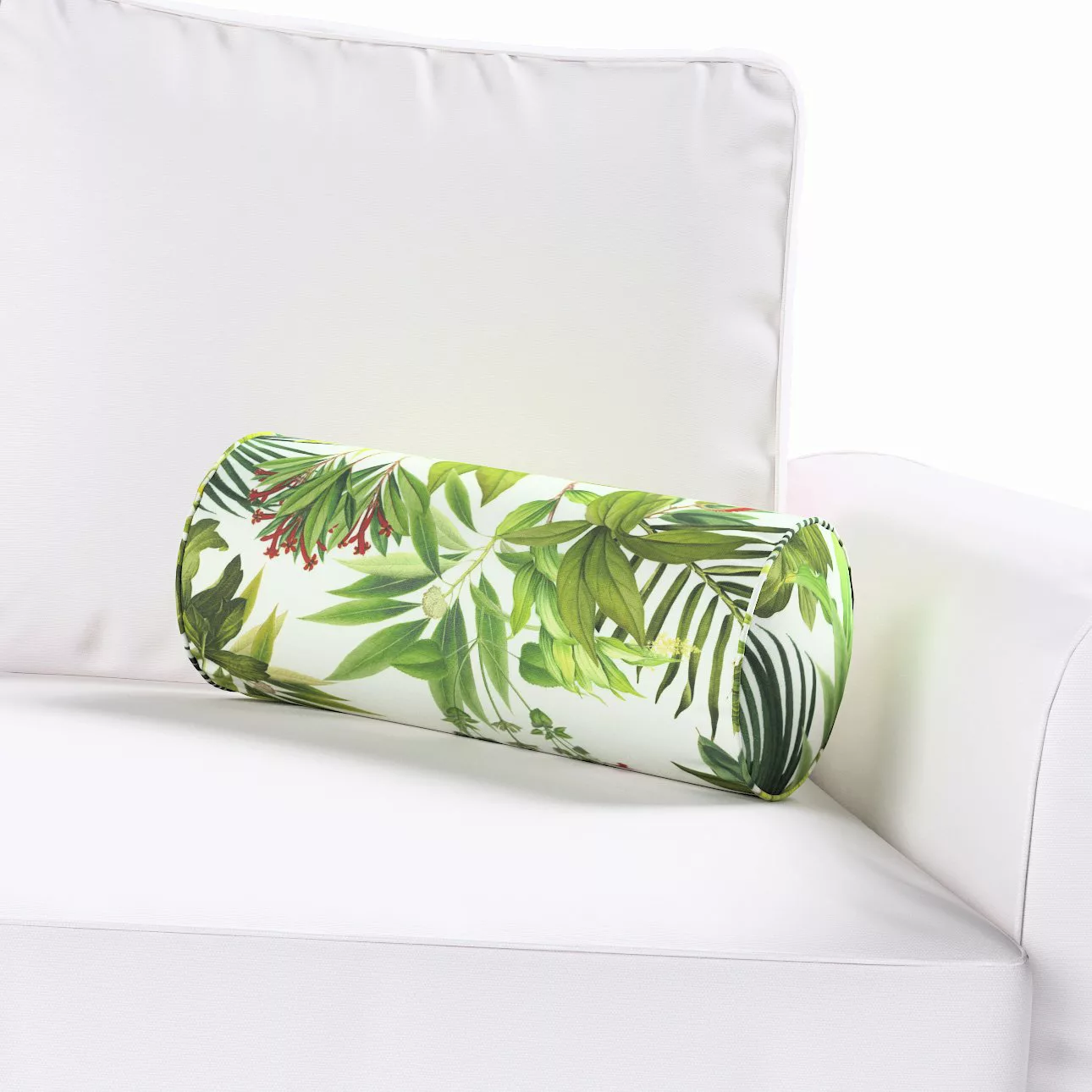 Einfache Nackenrolle, grün-weiß, Ø 16 x 40 cm, Tropical Island (143-69) günstig online kaufen