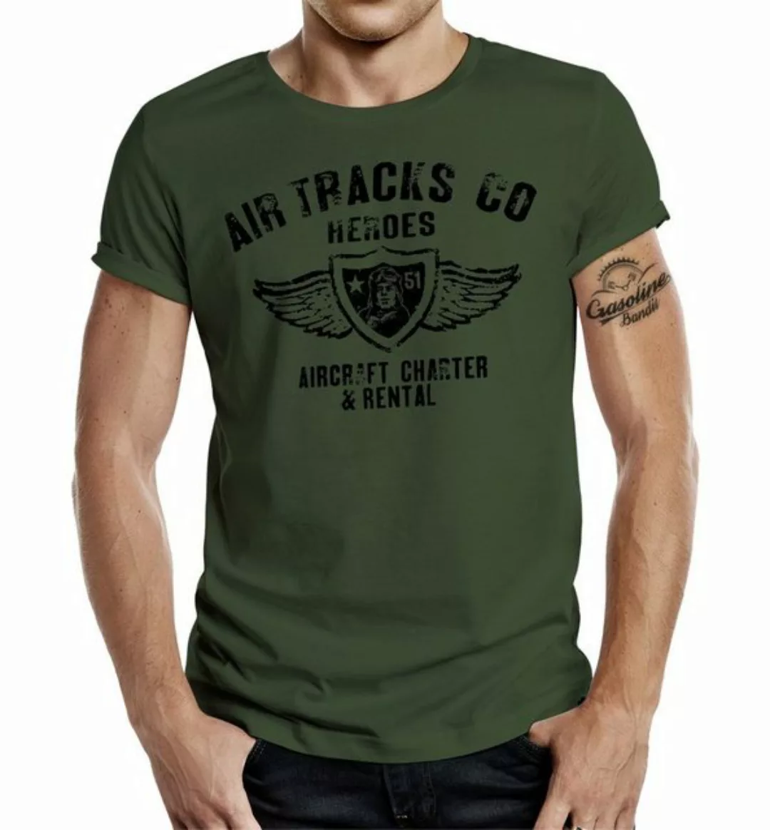 GASOLINE BANDIT® T-Shirt für Airborne Racing US-Airforce Fans: Air Tracks H günstig online kaufen