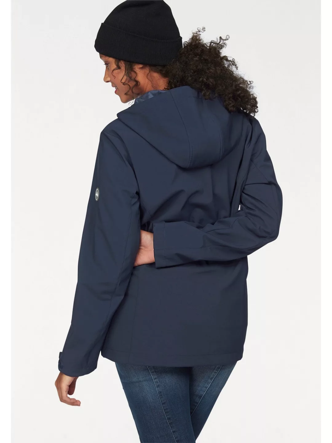 Polarino Softshelljacke "Große Größen", mit Kapuze, Innenseite mit weichem, günstig online kaufen