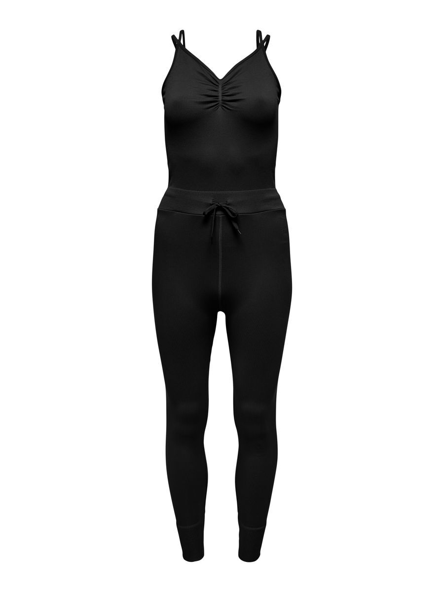 ONLY Einfarbiger Sport- Jumpsuit Damen Schwarz günstig online kaufen