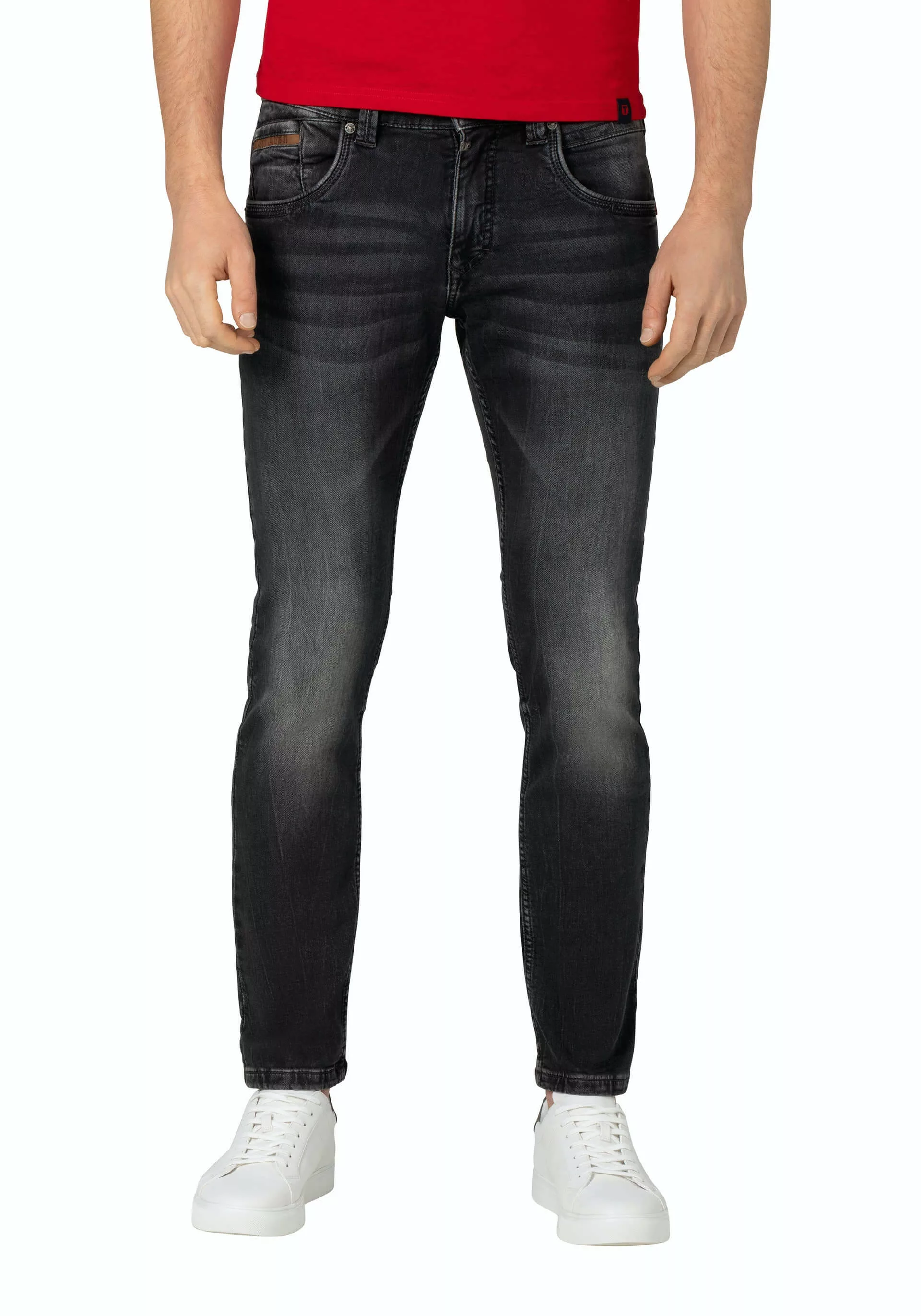 TIMEZONE Herren Jeans Slim EdwardTZ - Slim Fit - Schwarz - Black Scrub Wash günstig online kaufen