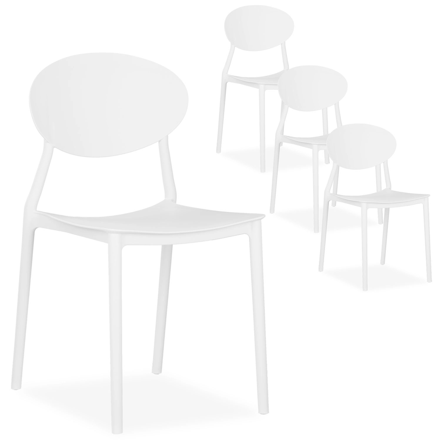 Homestyle4u Gartenstuhl 4er Set in Weiß 2452 günstig online kaufen