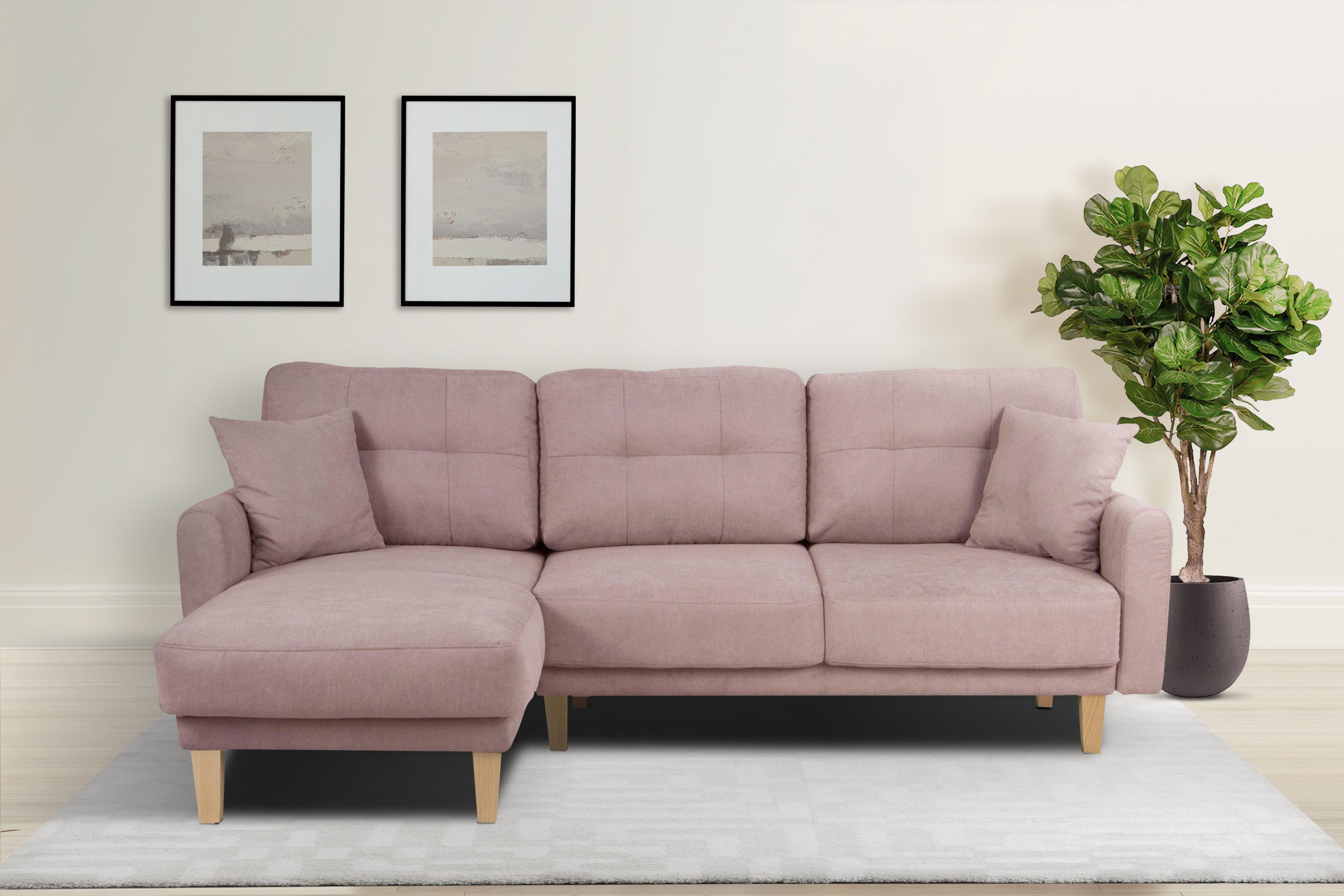 Home affaire Ecksofa "TRIPLO optionale Schlafsofa mit Bettkasten, Maße B/T/ günstig online kaufen