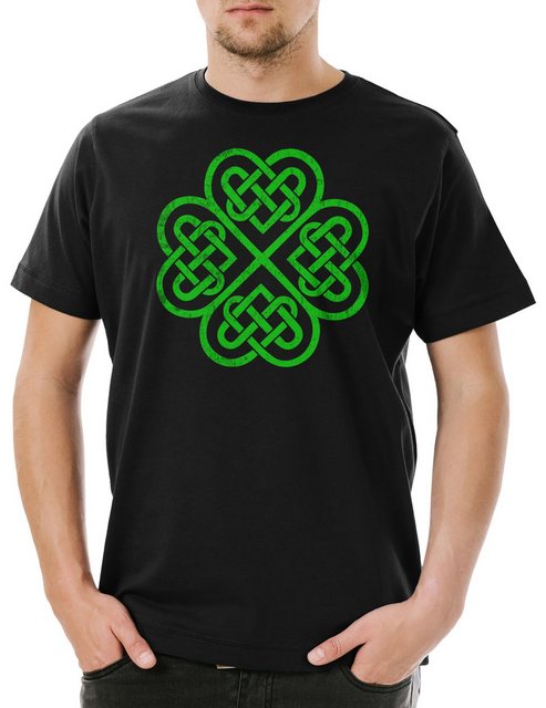 Urban Backwoods Print-Shirt Shamrock Irish Knot IV Herren T-Shirt Cloverlea günstig online kaufen