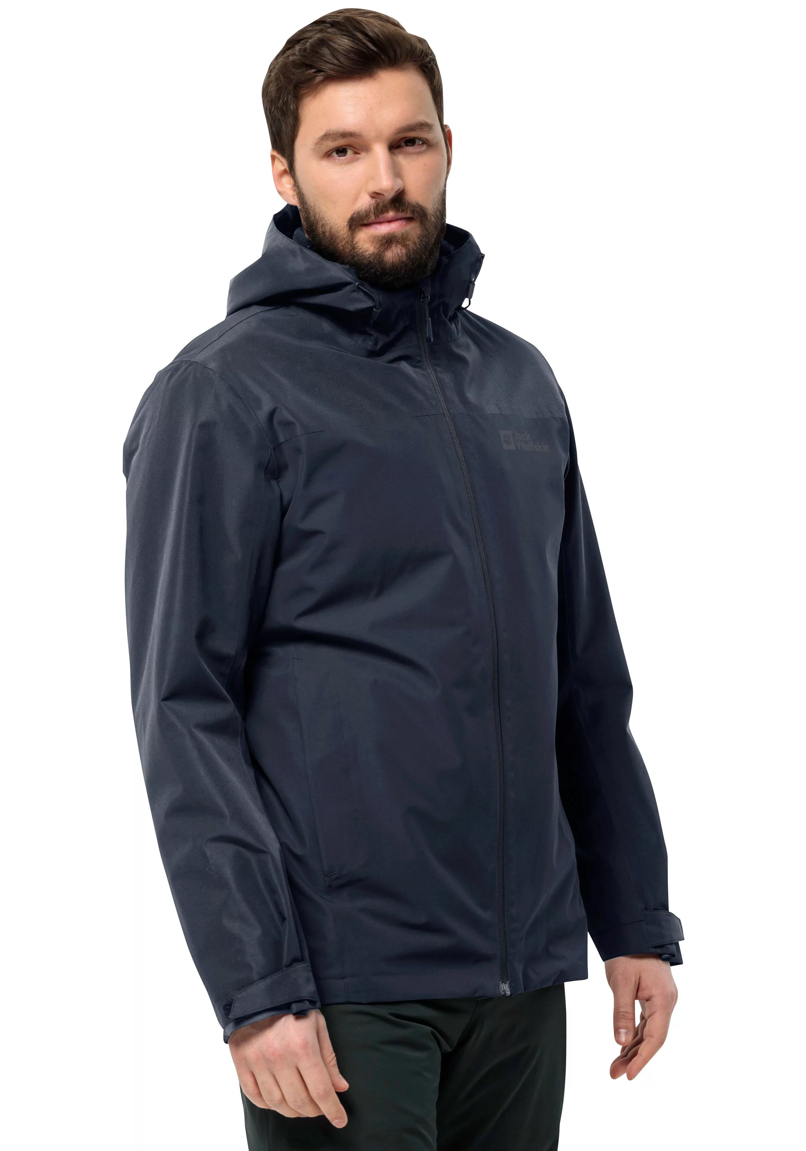 Jack Wolfskin 3-in-1-Funktionsjacke "TAUBENBERG 3IN1 JKT M", mit Kapuze, mi günstig online kaufen