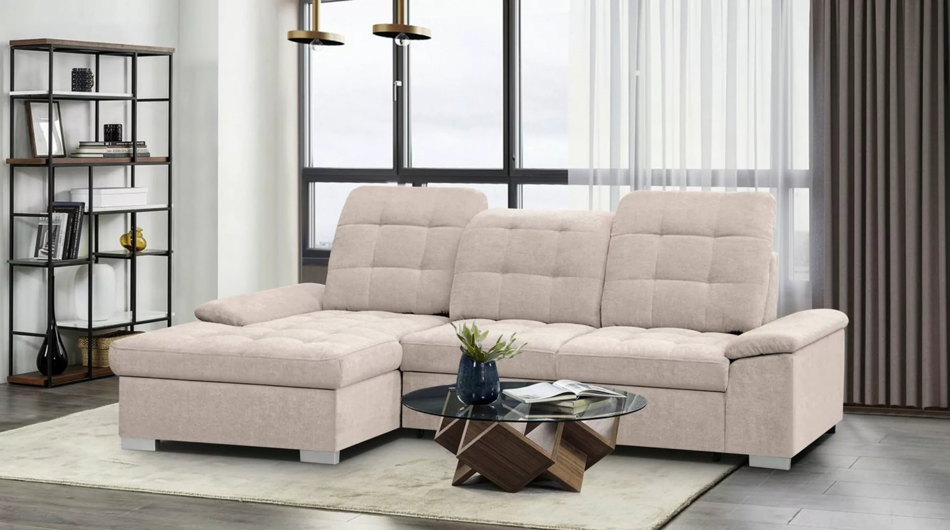 WERK2 Ecksofa Carmen L-Form, Sofa, Eckcouch mit Schlaffunktion, Bettkasten, günstig online kaufen