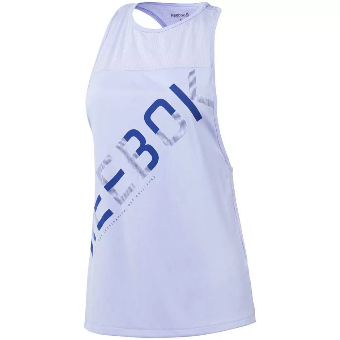 Reebok Workout Ready Square Mesh Graphic Ärmelloses T-shirt L Lilac Glow günstig online kaufen