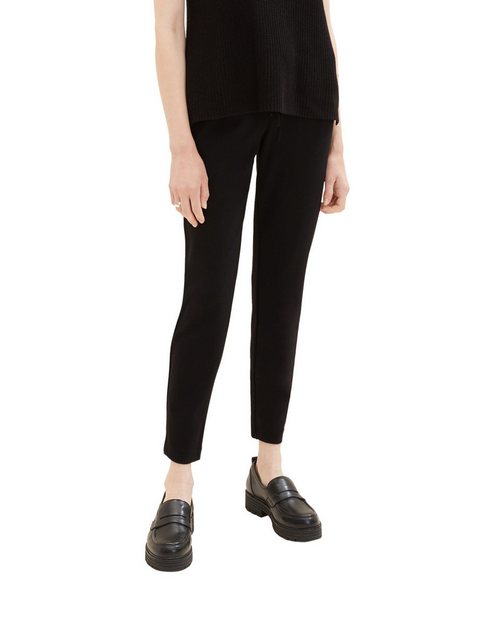 Tom Tailor Damen Hose JERSEY LOOSE ANKLE - Relaxed Fit Schwarz Blau Grau günstig online kaufen