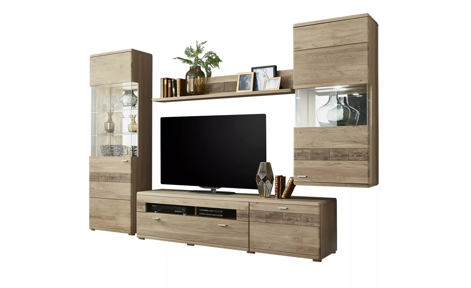 Woodford Wohnwand   Miro ¦ holzfarben ¦ Maße (cm): B: 302 H: 206 T: 51 Wohn günstig online kaufen