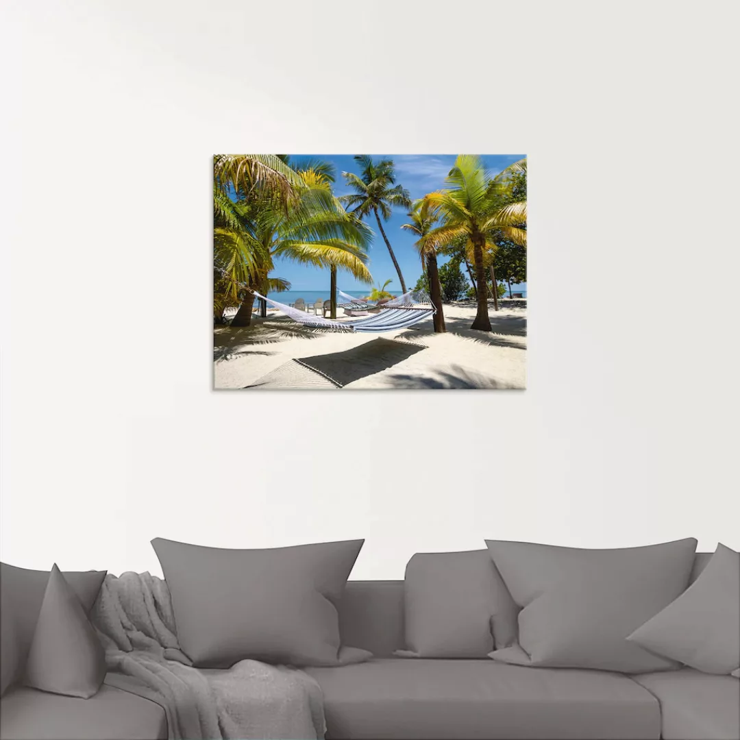 Artland Glasbild »Florida Keys Relax«, Strand, (1 St.) günstig online kaufen