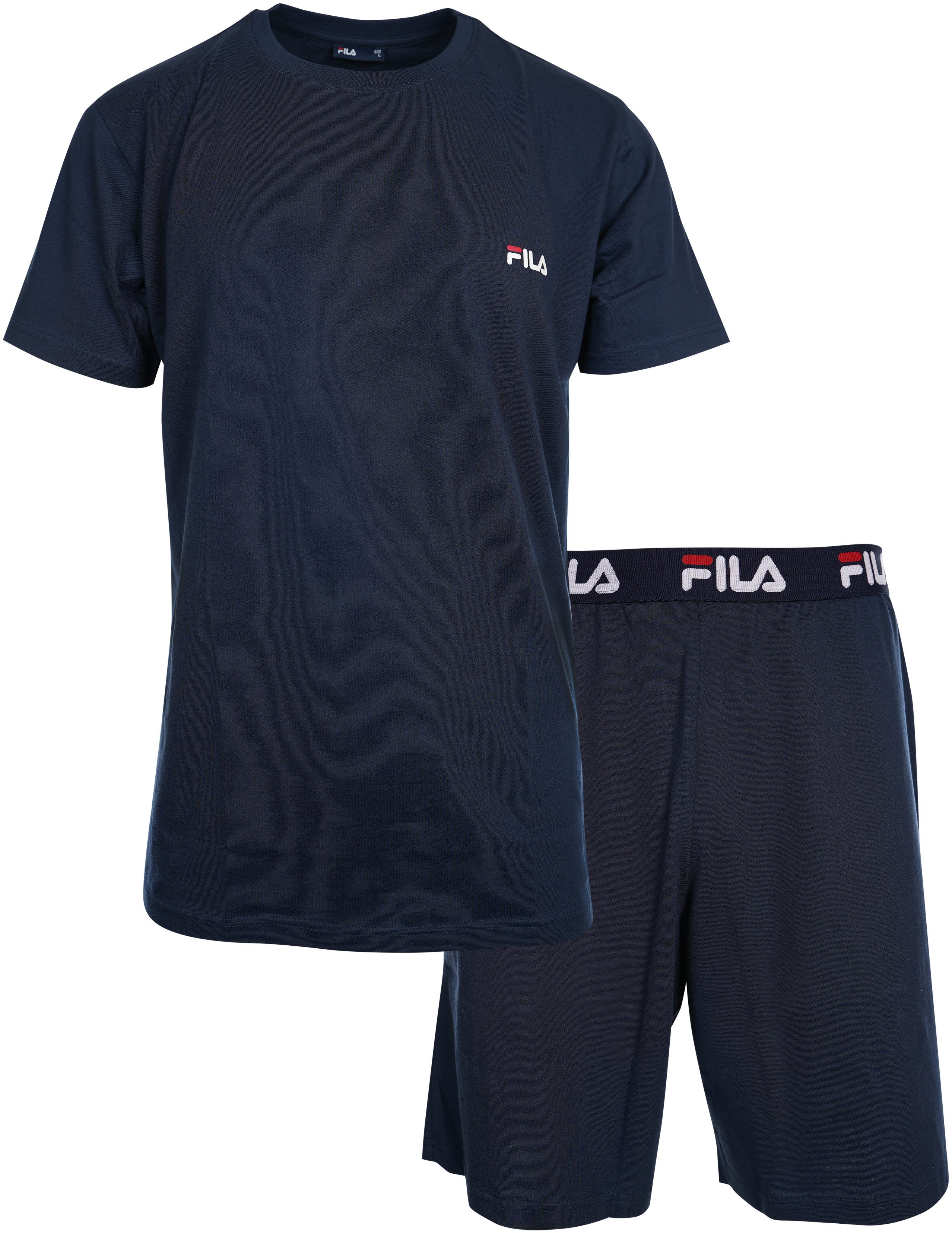 Fila Shorty "MAN JERSEY PYJAMAS", (2 tlg.), Hose mit elastischem Logobund u günstig online kaufen