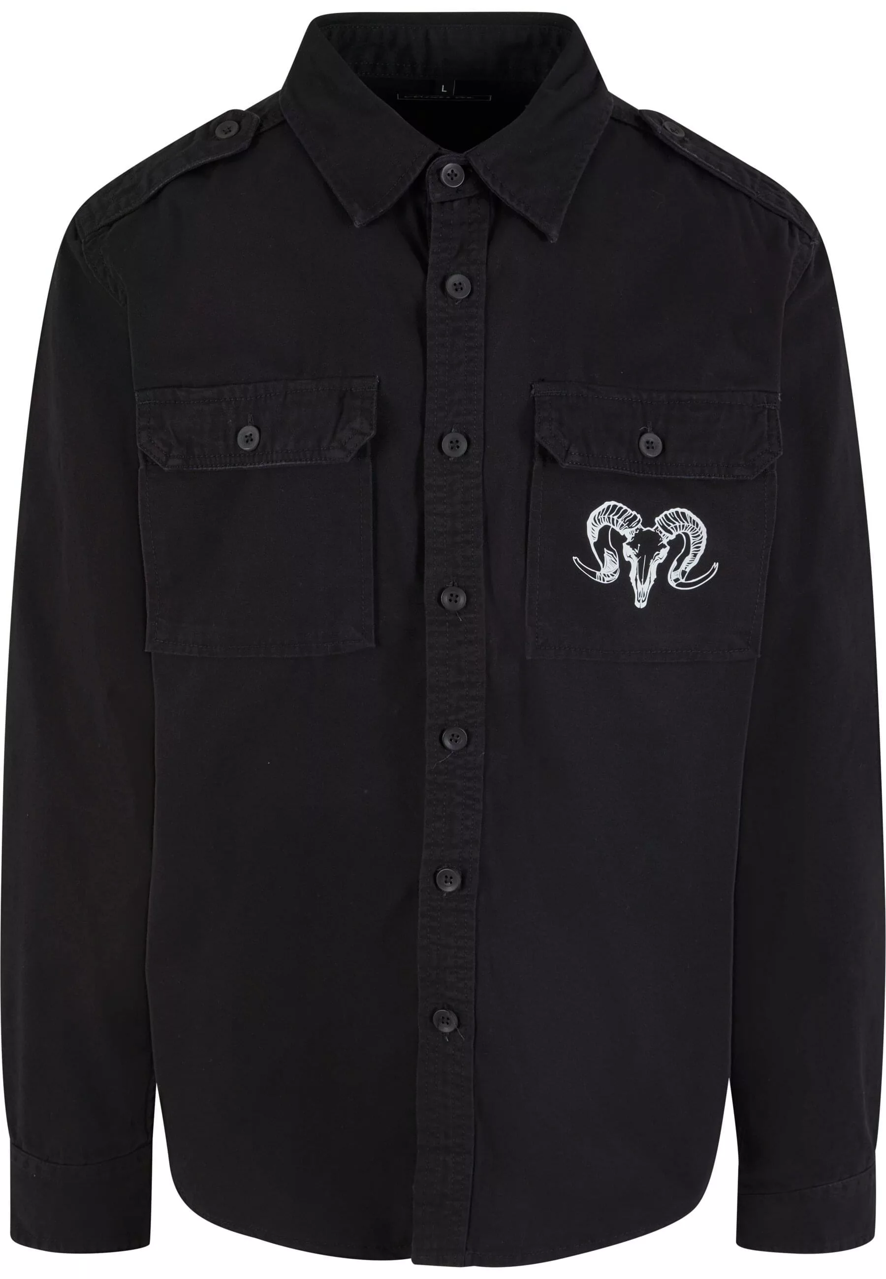 MisterTee Langarmhemd "MisterTee Capricorn Skull Shirt Longsleeve", (1 tlg. günstig online kaufen