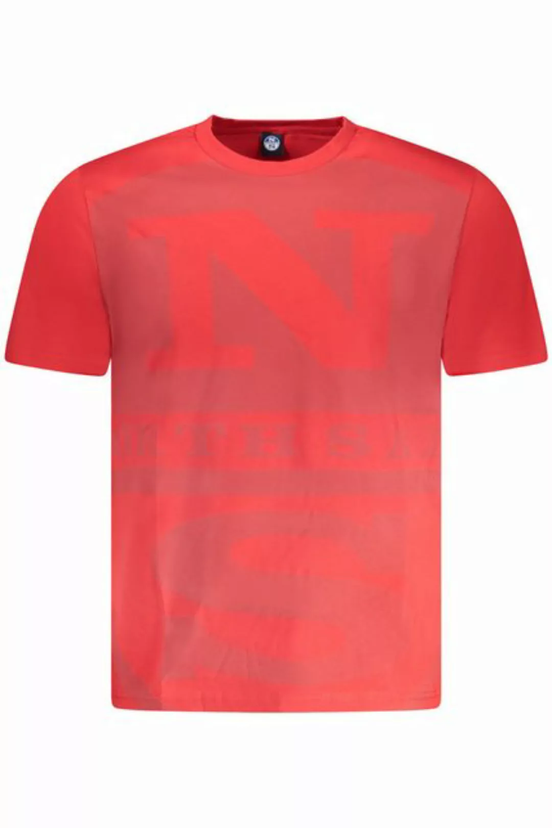 North Sails T-Shirt Herren Kurzarm T-Shirt Rot mit Rundhals und günstig online kaufen