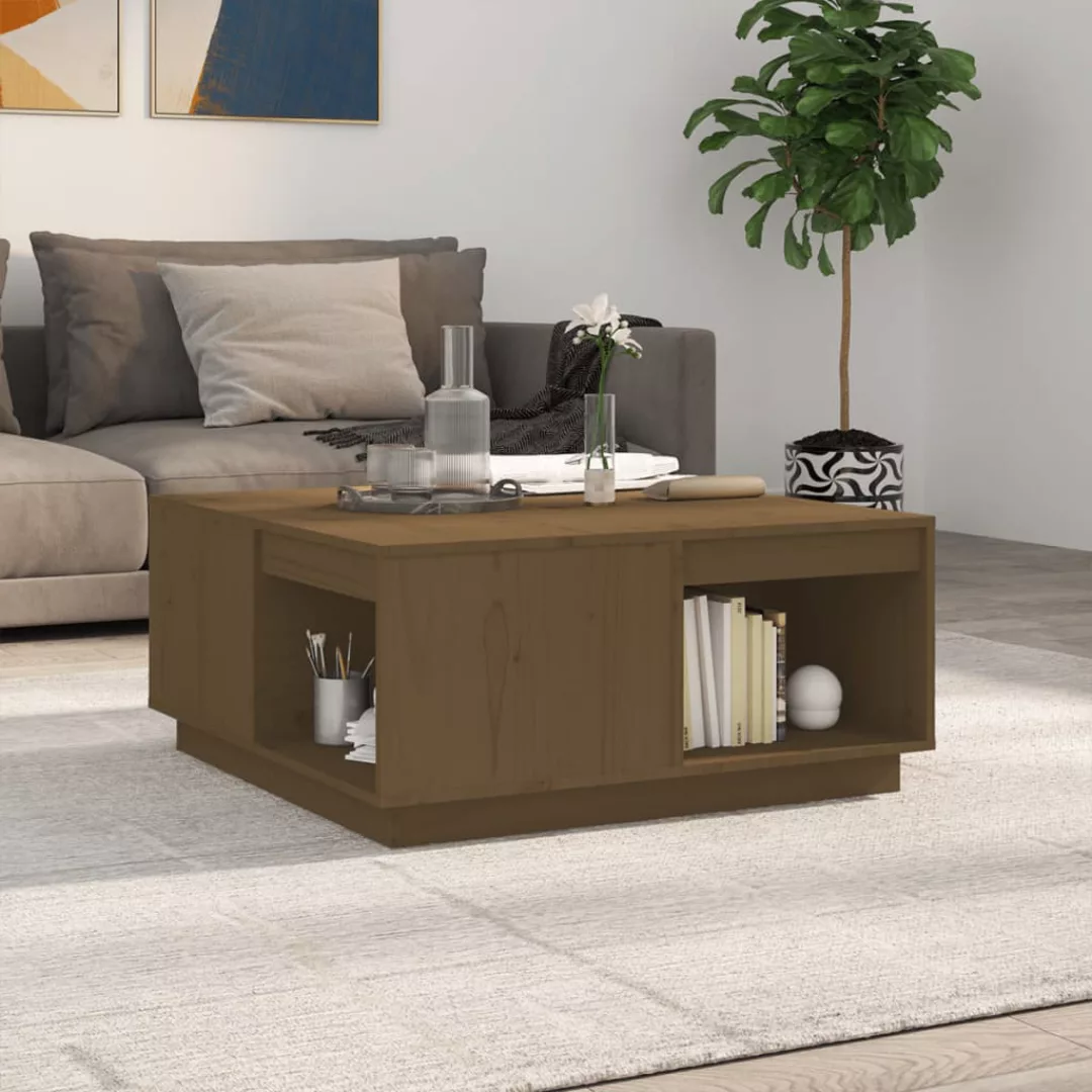 Vidaxl Couchtisch Honigbraun 80x81x36,5 Cm Massivholz Kiefer günstig online kaufen