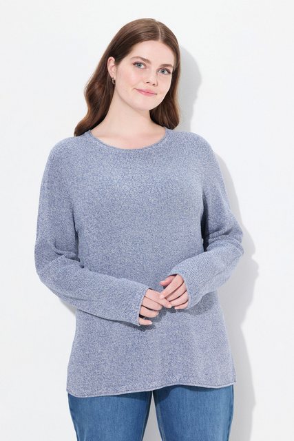 Ulla Popken Strickpullover Pullover Rundhals Langarm Biobaumwolle günstig online kaufen