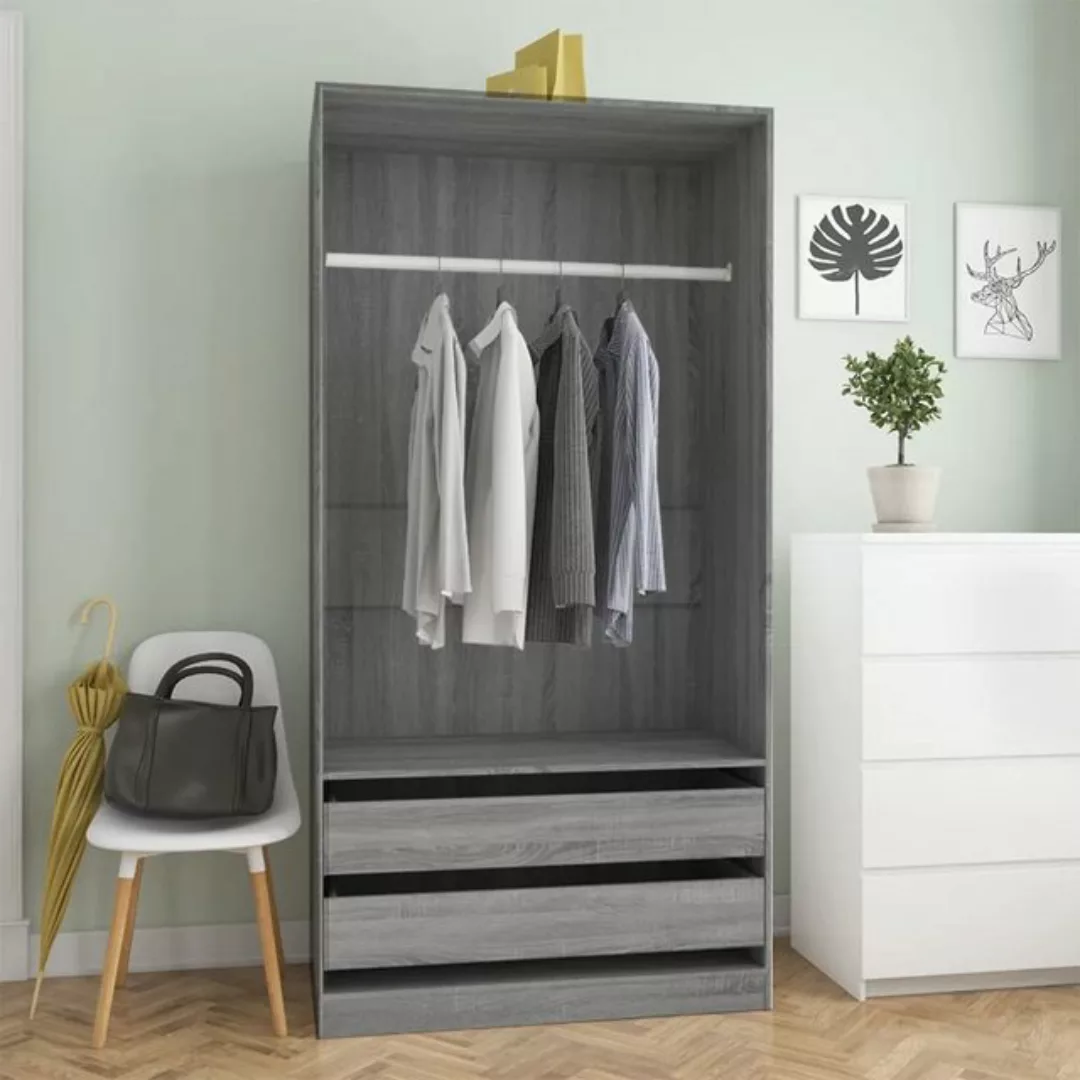 vidaXL Kleiderschrank Kleiderschrank Grau Sonoma 100x50x200 cm Spanplatte günstig online kaufen