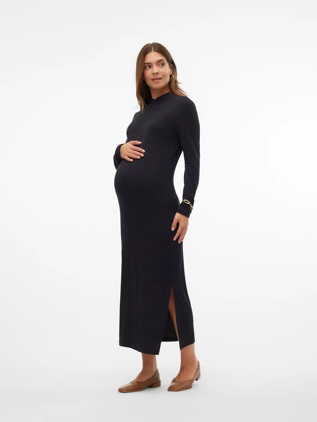 Mamalicious Umstandskleid "MLTRINITY HIGH NECK JRS DRESS NOOS" günstig online kaufen