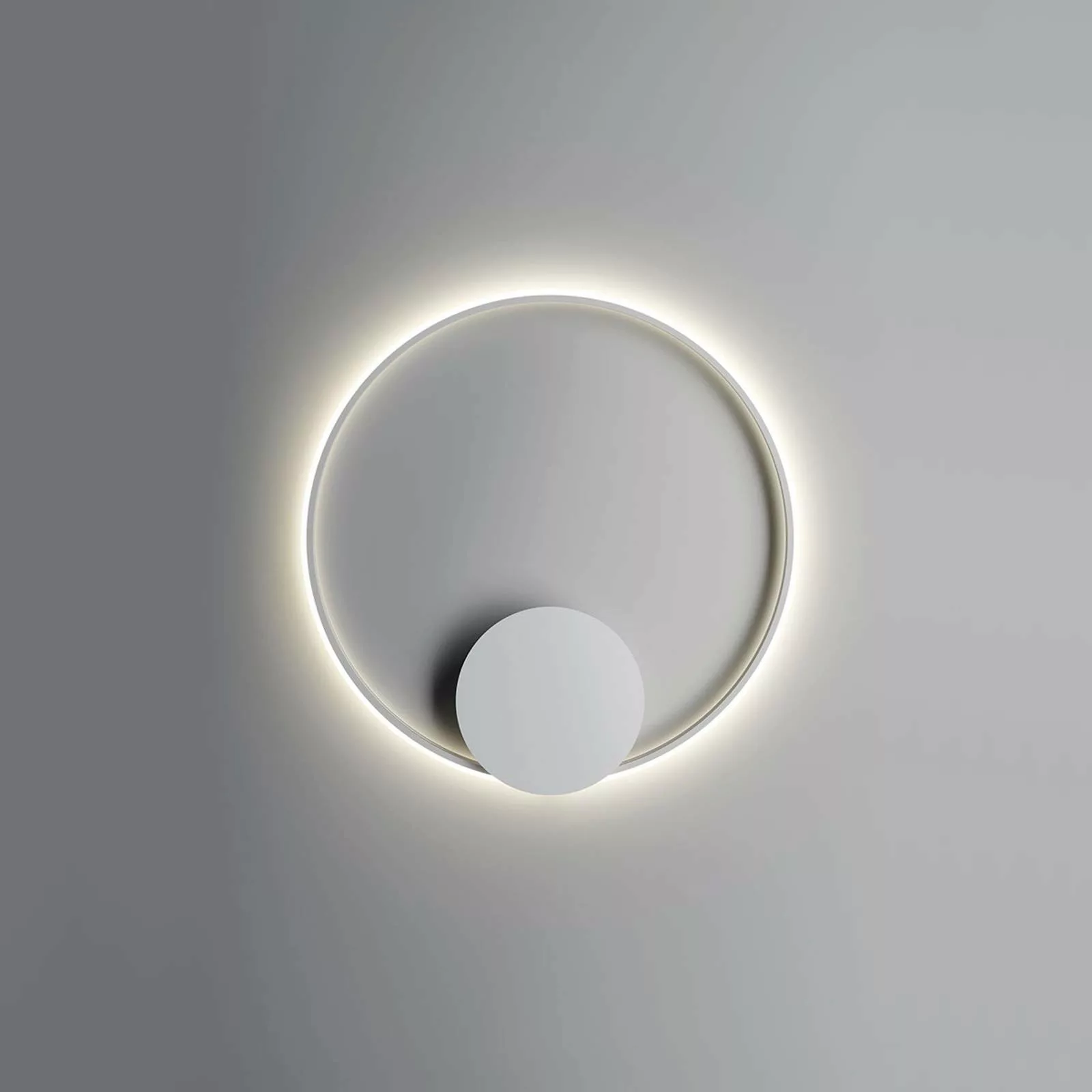 Fabbian Olympic LED-Wandlampe 3.000K Ø80cm weiß günstig online kaufen