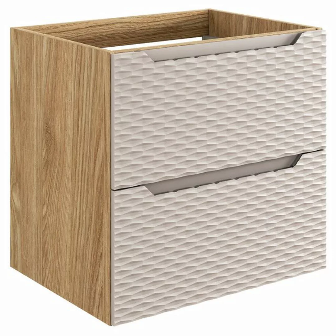 Lomadox Waschbeckenschrank OLUO-56-BEIGE Waschtischunterschrank, 60cm, Eich günstig online kaufen