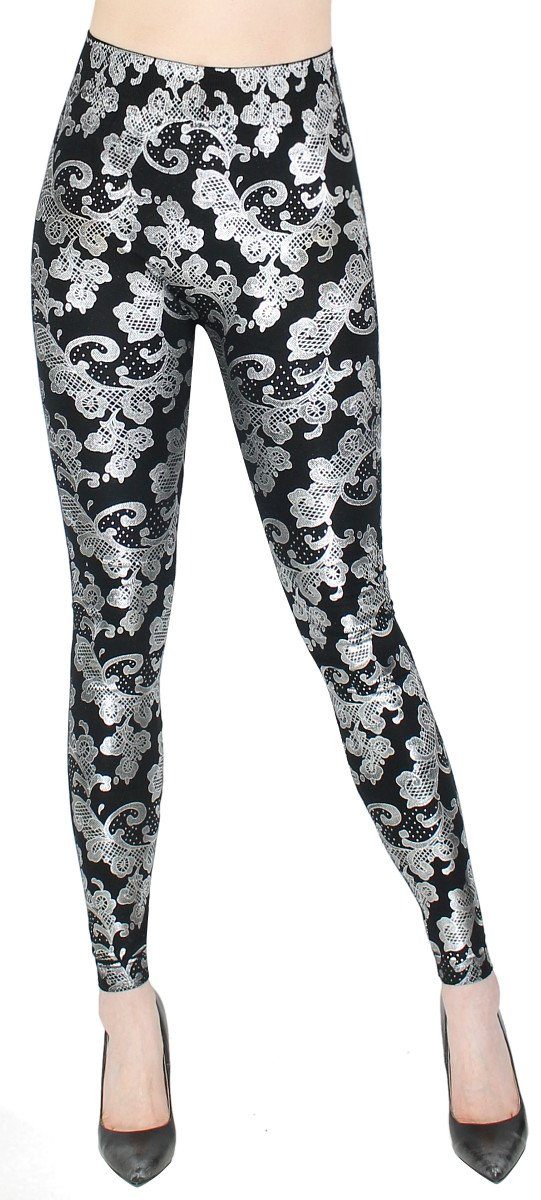 dy_mode Highwaist Leggings Damen Leggings Schwarz günstig online kaufen