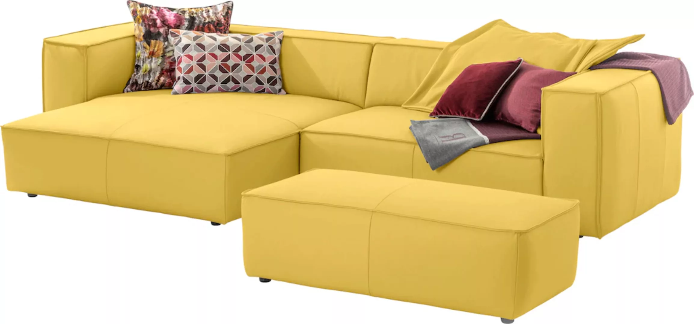 W.SCHILLIG Ecksofa "around-the-block", (Spar-Set), inklusive Hocker, mit el günstig online kaufen