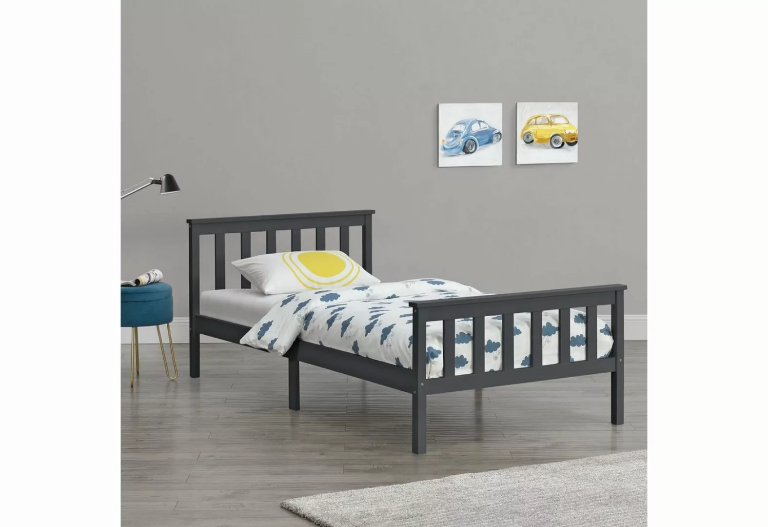 en.casa Holzbett, »Breda« Ehebett Doppelbett mit Lattenrost 160x200 cm Dunk günstig online kaufen